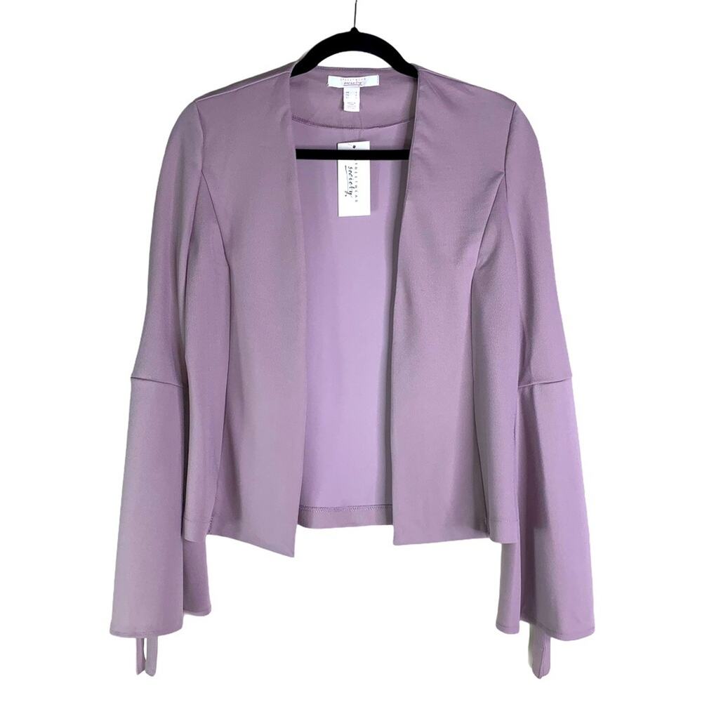 NWT STREETWEAR SOCIETY Women's Lavender Open Front Jacket Blazer